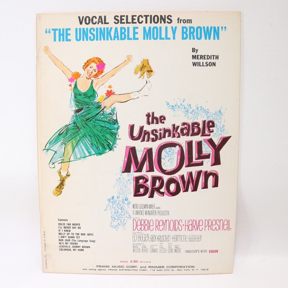 Vocal Selections Unsinkable Molly Brown Songbook Sheet Music Musical Showtunes